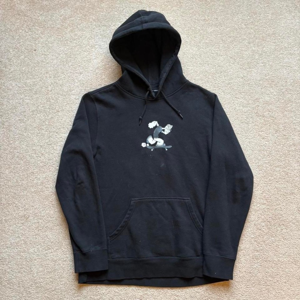 HUF Popeye The Sailor Man Skateboarding Graphic Pullover Hoodie Sweatshirt Skate